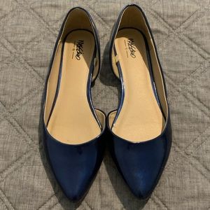 Metallic Blue Flats